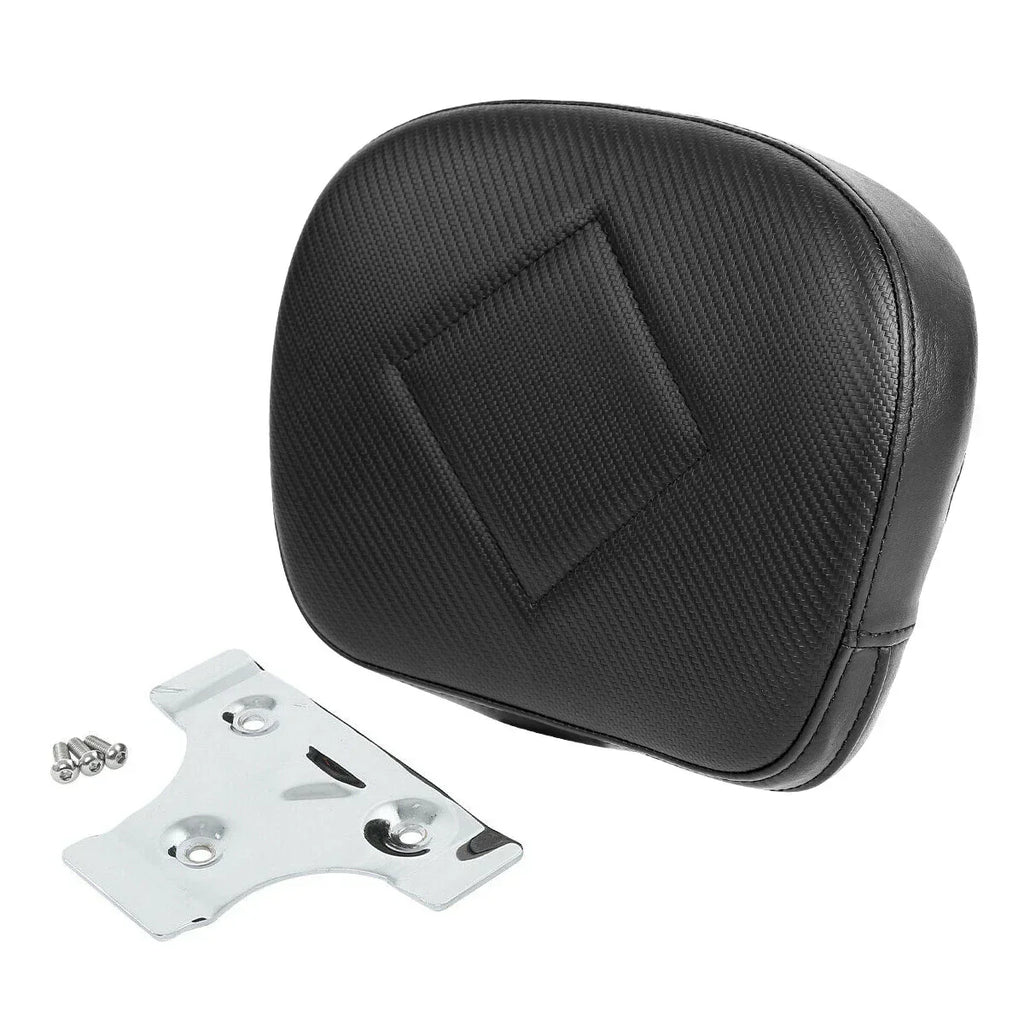 Black Rear Passenger Backrest Pad for Harley Street Electra Road King Glide