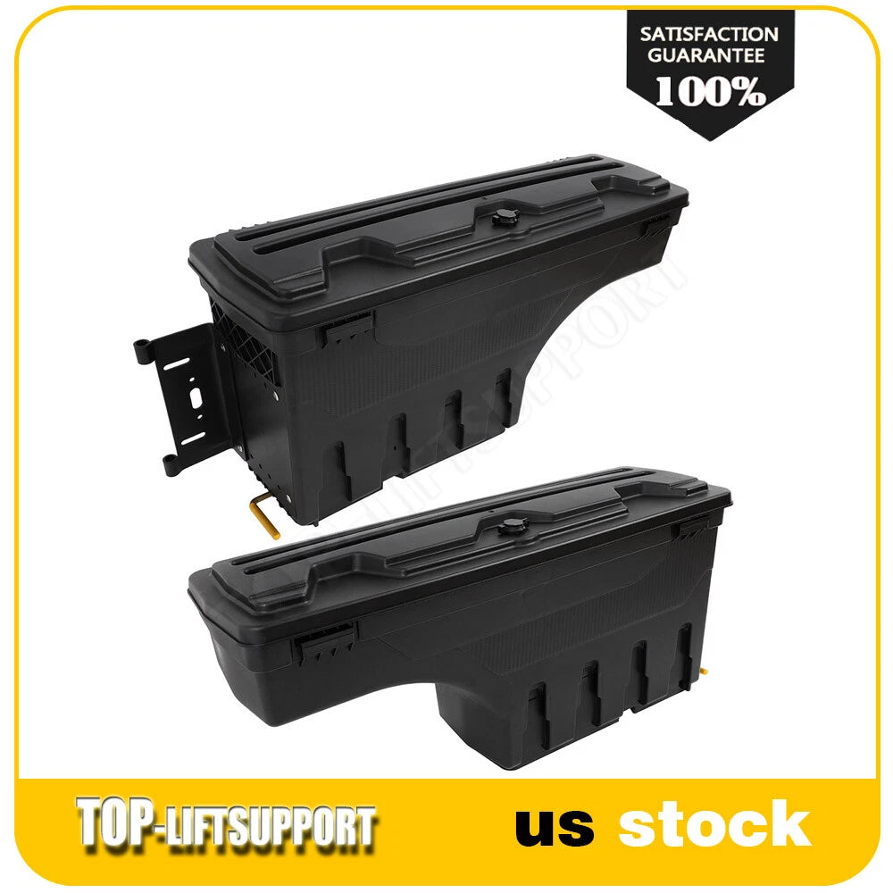 Set of 2 Truck Bed Swing Storage Tool Boxes for Jeep Wrangler Gladiator JT