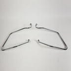 Chrome Saddle Bag Support Bracket for Harley Dyna Fat Bob Wide Glide (2006–2017)