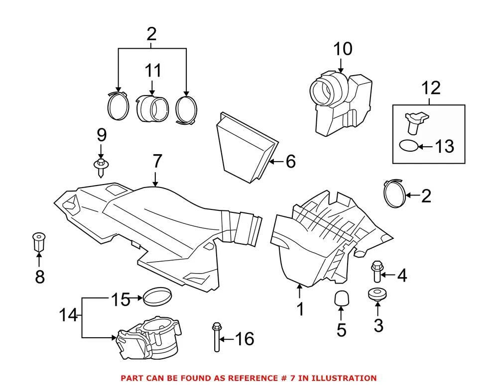 Front Engine Air Intake Hose for BMW (13717582909)
