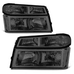 Smoked Lens Clear Reflector Headlights for GMC Canyon, Chevrolet Colorado (2004–2012)