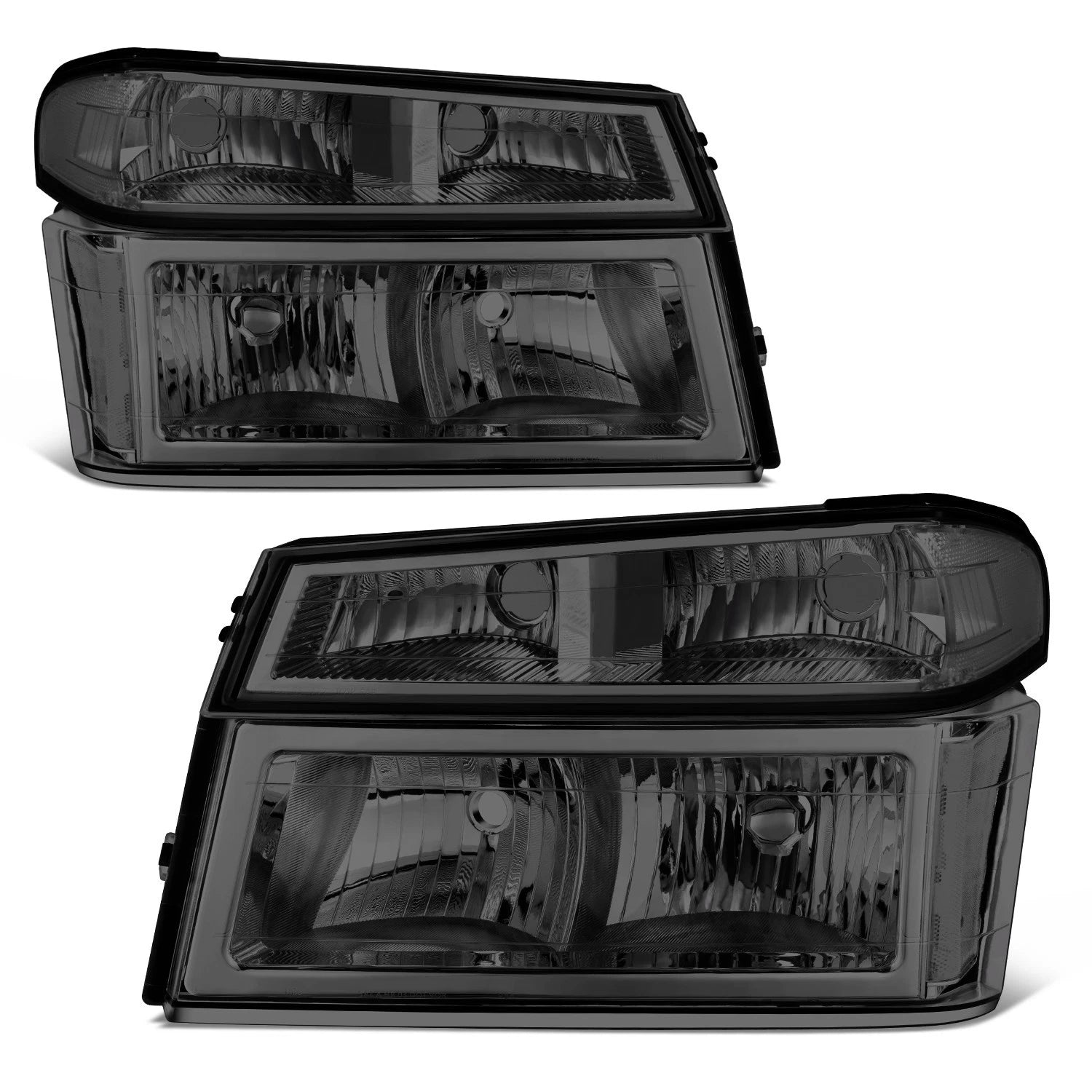 Smoked Lens Clear Reflector Headlights for GMC Canyon, Chevrolet Colorado (2004–2012)