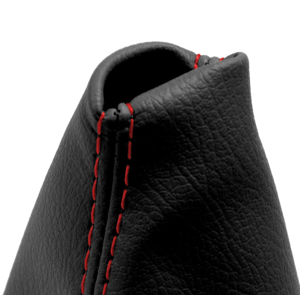 Leather Manual Shift Boot Cover for BMW E21 E12 (1975–1984) Black Red Stitch