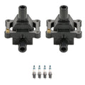 Set of 2 Ignition Coils & 4 Iridium Spark Plugs for Mercedes W202 R170