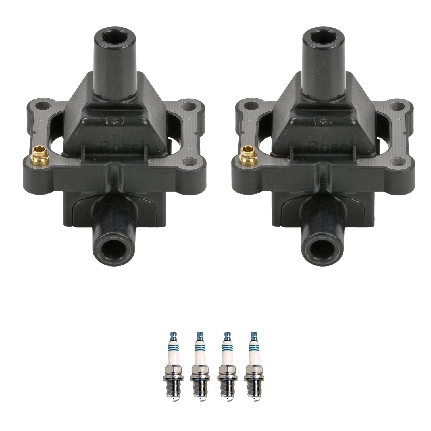 Set of 2 Ignition Coils & 4 Iridium Spark Plugs for Mercedes W202 R170