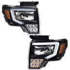 LED Tube DRL Headlights for Ford F-150 (2009–2014) Left + Right Set