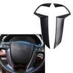 2X ABS Carbon Fiber Steering Wheel Cover Trim for Honda Accord (2008–2012)