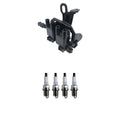Set of 4 Hitachi Ignition Coils & Denso Spark Plugs for Kia Spectra (2000–2009)