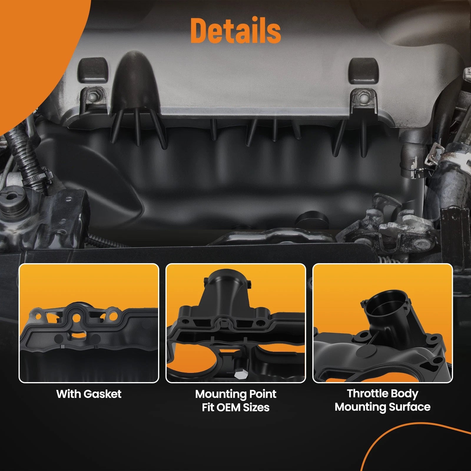 Upper Intake Manifold for Chevy CK Pickup G-Series (1996–1998)