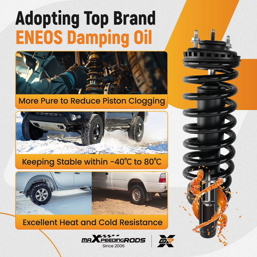 Front Struts & Rear Shocks Kit for Rainier, Trailblazer, Envoy, Ascender, Bravada, 9-7X (2002–2009)