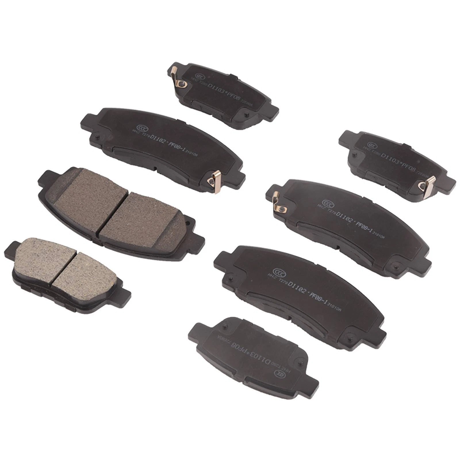 Set of 8 Ceramic Brake Pads for Honda Ridgeline Acura TL (2006–2014)
