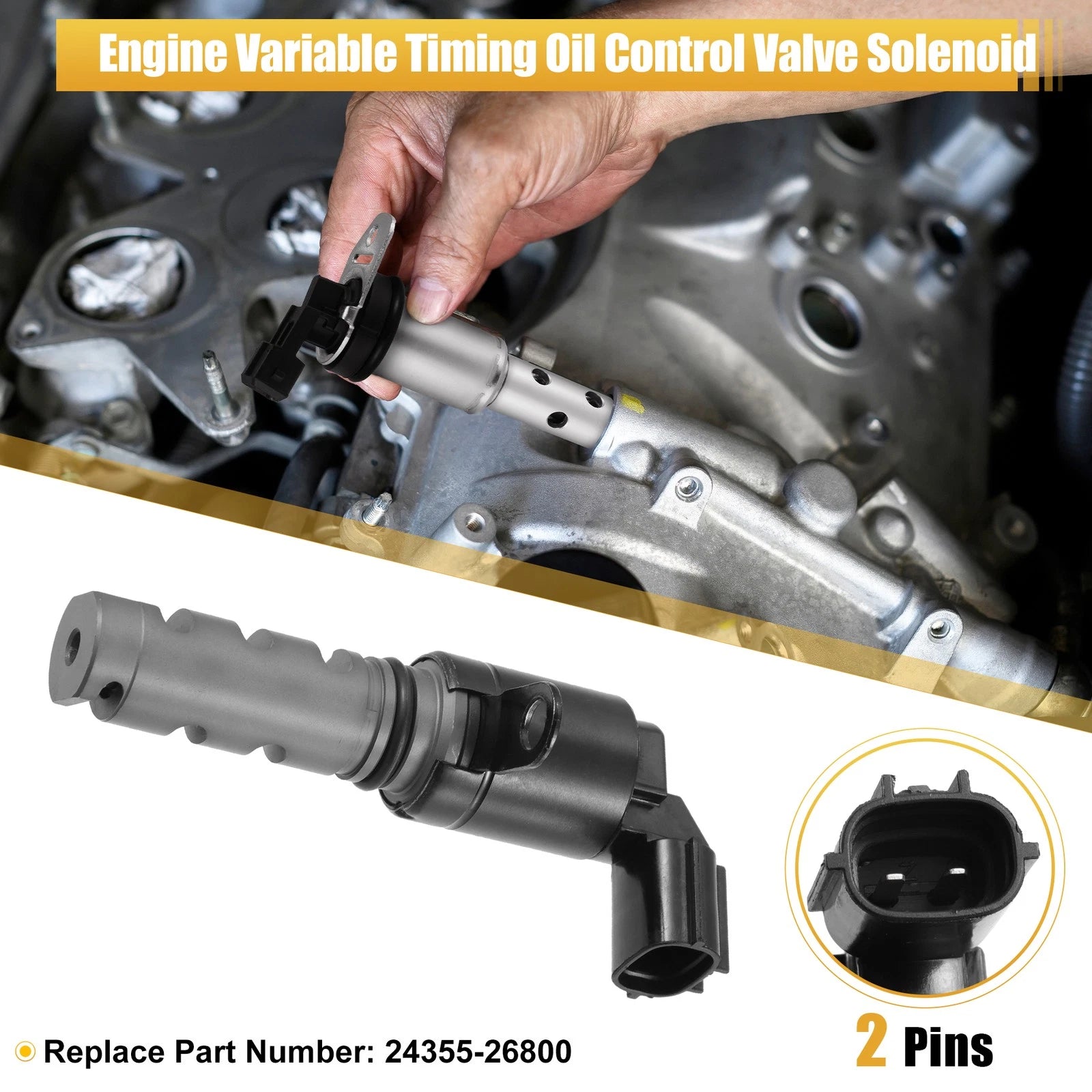VVT Oil Control Valve for Hyundai (2011–2016) 24355-26800