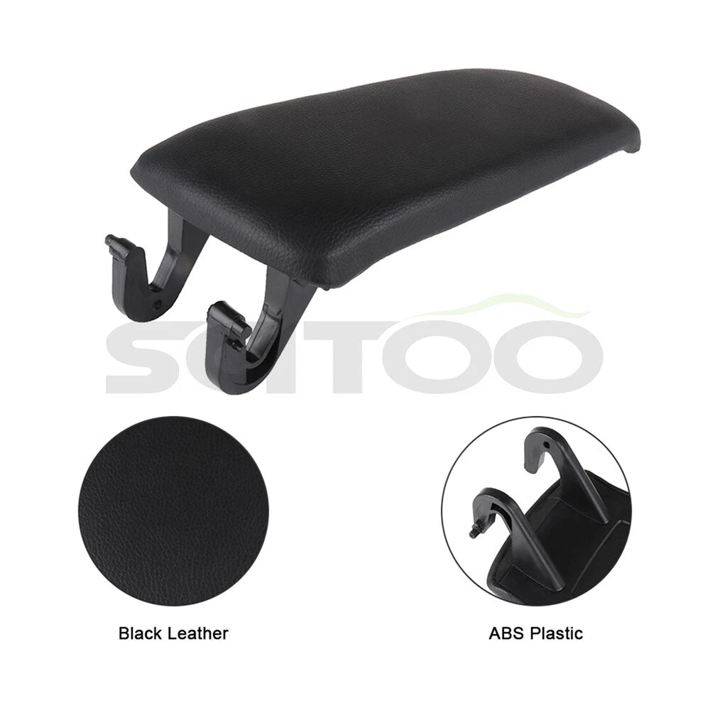 Center Console Armrest Cover for Audi A4 B6 B7 A4L (2004–2008) Black