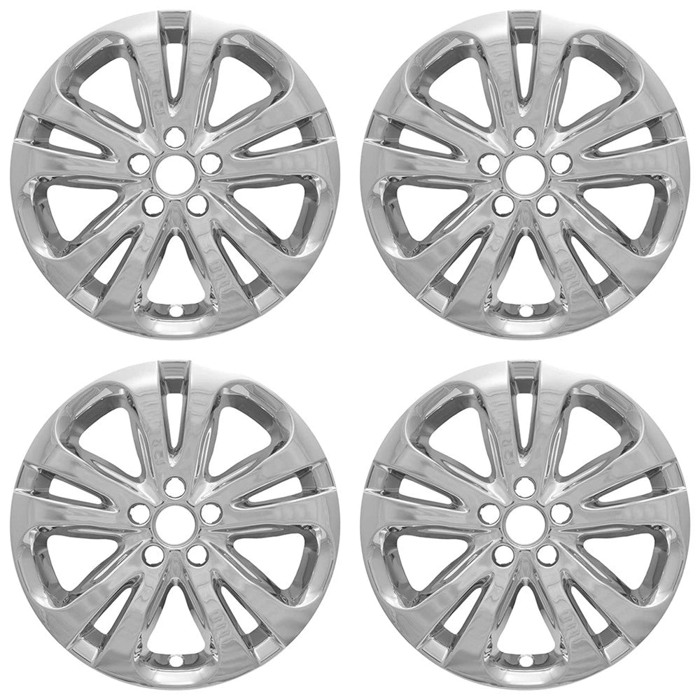 4 CHROME 17" Wheel Skins Full Covers Hub Caps for 2015 16 2017 Chrysler 200