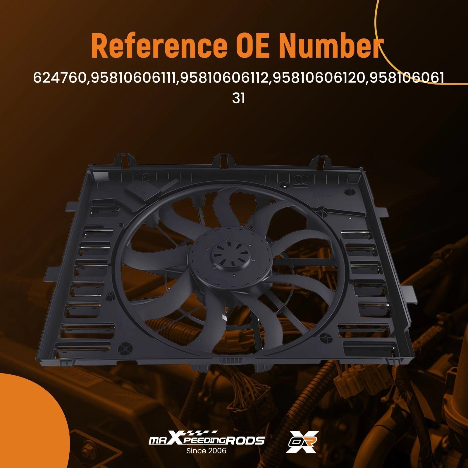 Electric Radiator Cooling Fan for Porsche Cayenne (2011–2018)