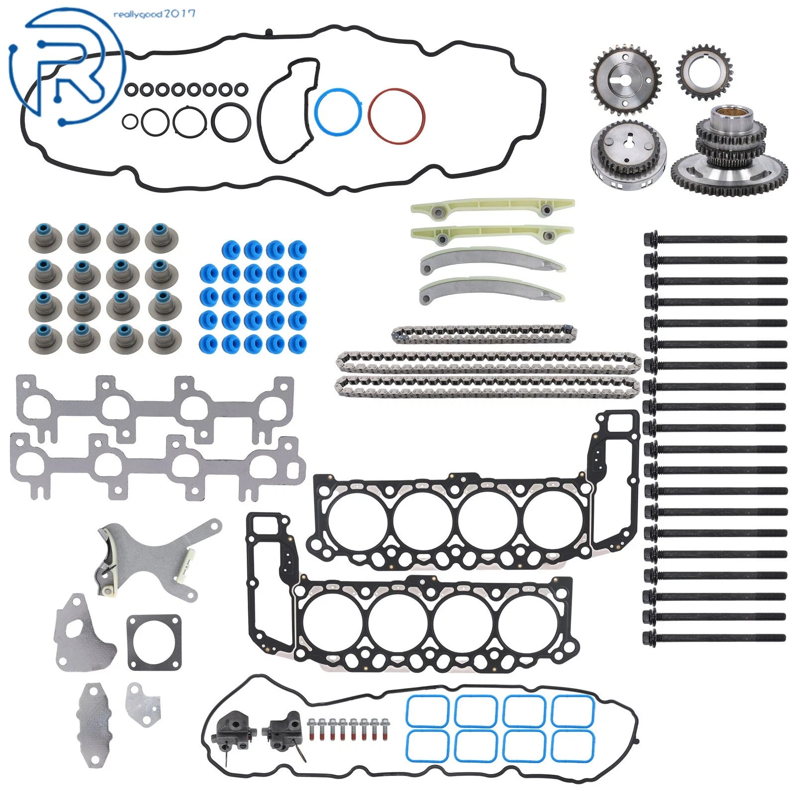 Timing Chain Kit & Head Gasket Bolt Set for Chrysler Dodge Ram 1500 (2004–2007)
