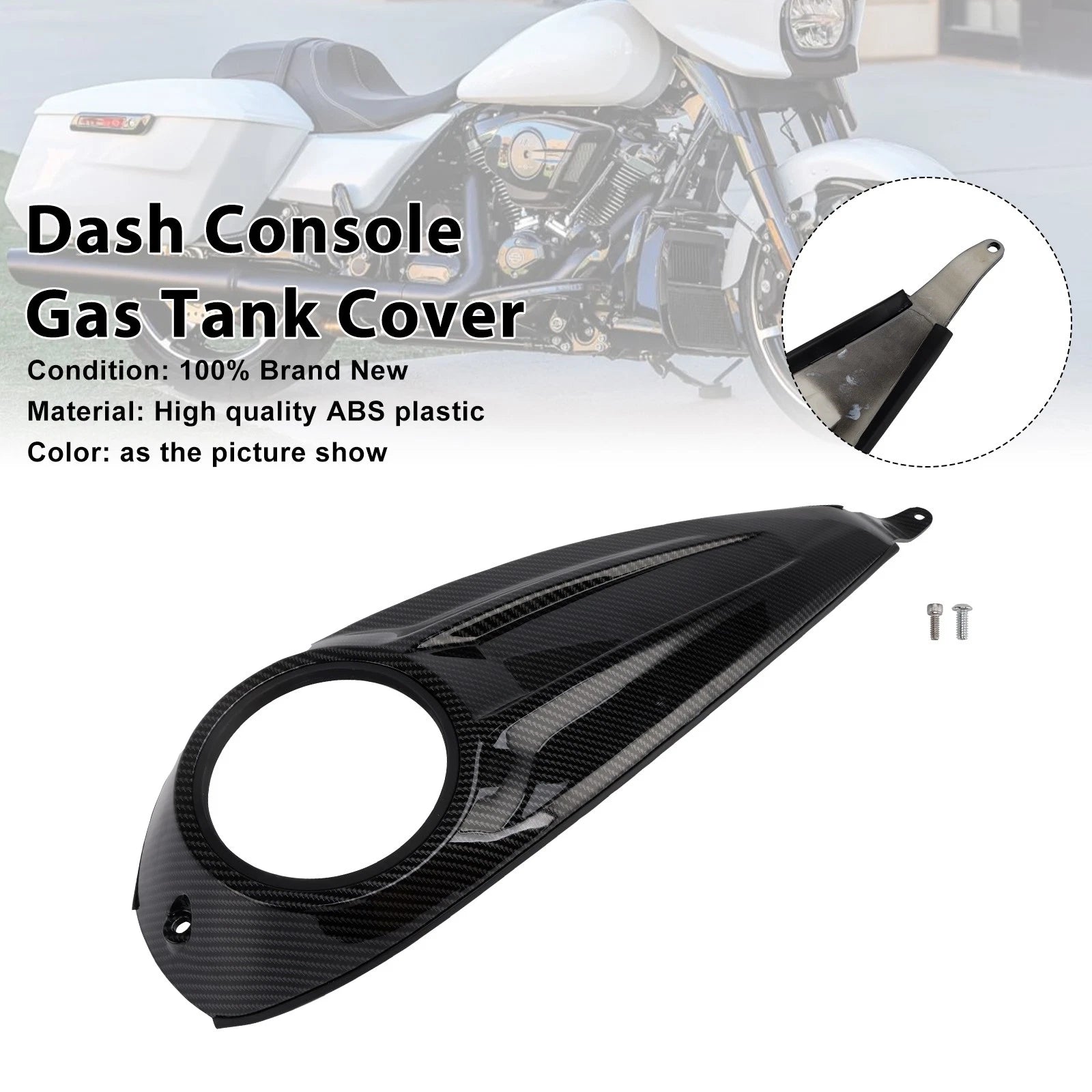 Dash Console Gas Tank Cover for Harley Touring Road Glide / Street Glide (2023–2025) Carbon