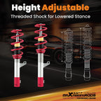 Front Coilover Suspension Struts for VW GTI MK5 MK6 (2006–2014), B6 Passat (2006–2010)