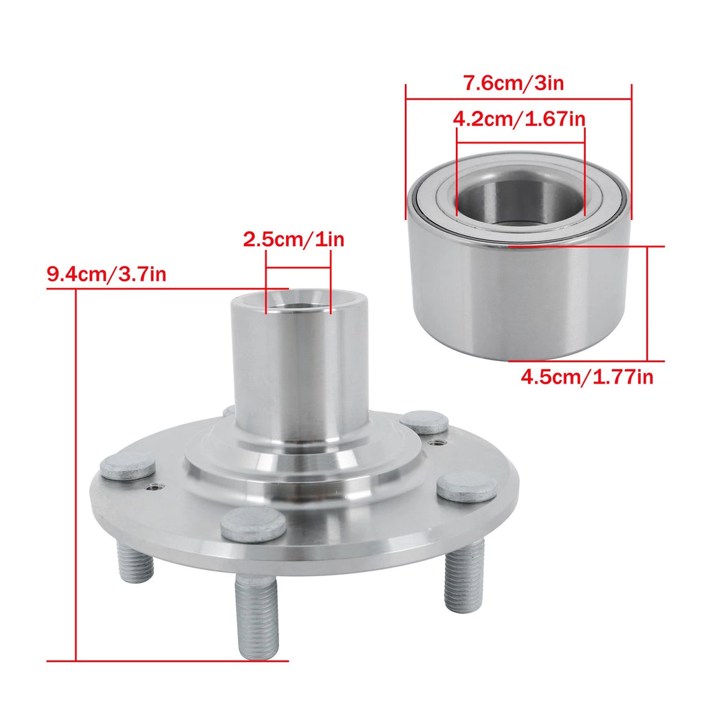 2X Front Wheel Hub Bearing Kits for Honda Civic (2006–2011)