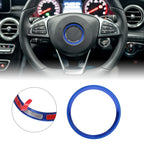 2" Blue Wheel Ring Cover Trim for Mercedes Benz C Class C200L E300L GLA220 CLA