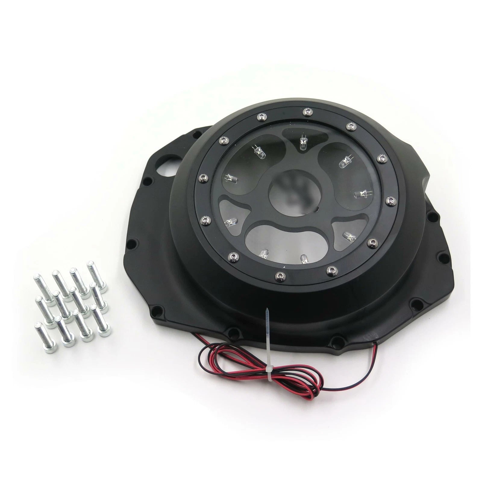 Green LED Clear Engine Clutch Cover for Suzuki GSXR1300 Hayabusa (1999–2020)