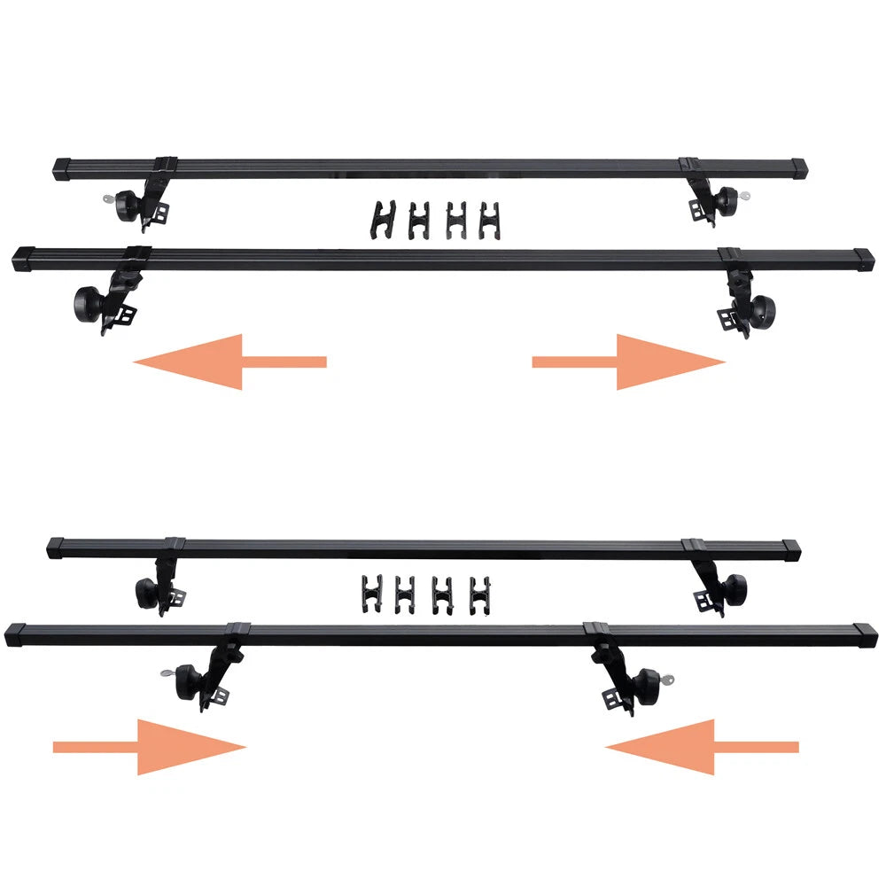 HTTMT SR1001 56" Roof Rack System for Vehicles Rain Gutters (130 lb Capacity)