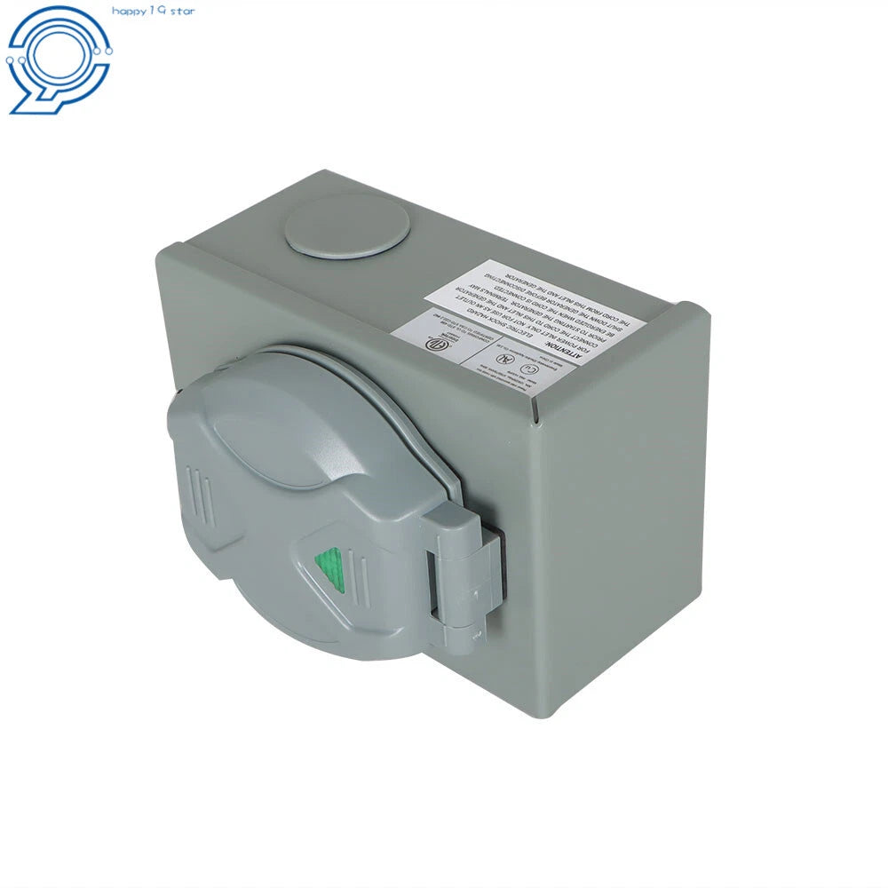 30 Amp 125V Waterproof Generator Power Inlet Box for Outdoor Use