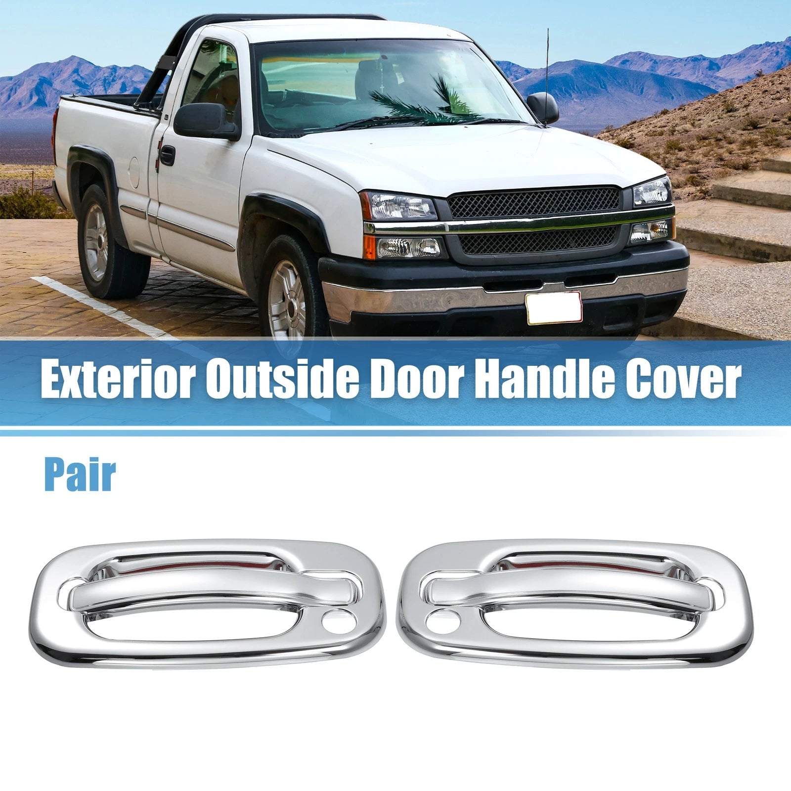 2X Exterior Door Handle Cover for Chevrolet Tahoe (2000–2006) 2 Keyhole