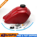 Plastic Fuel Tank w/ Petcock for Honda ATC250SX (1985–1987) Red