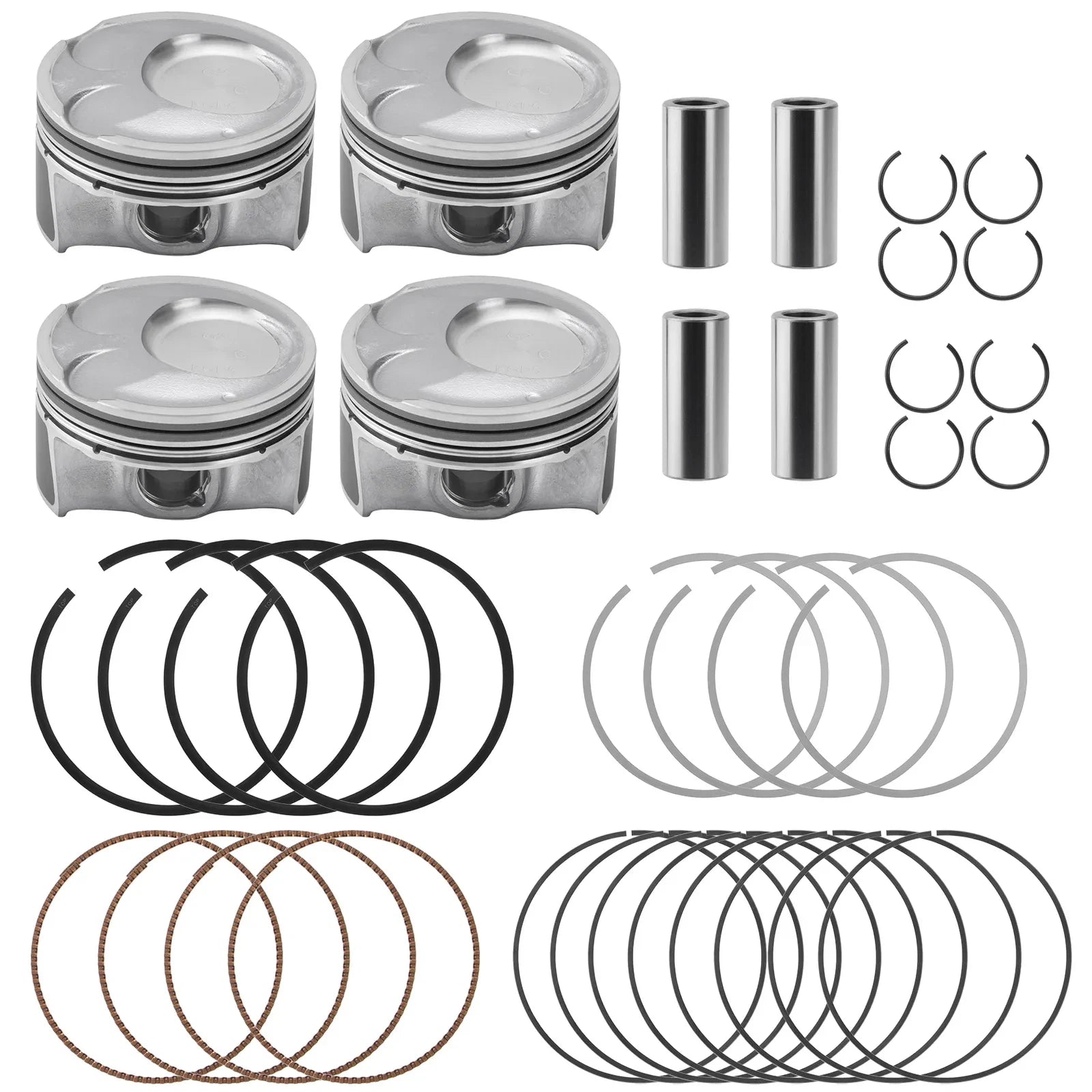 0.50MM Piston & Rings Kit for Hyundai Tucson, Kia Soul, Forte, Forte5 2.0L