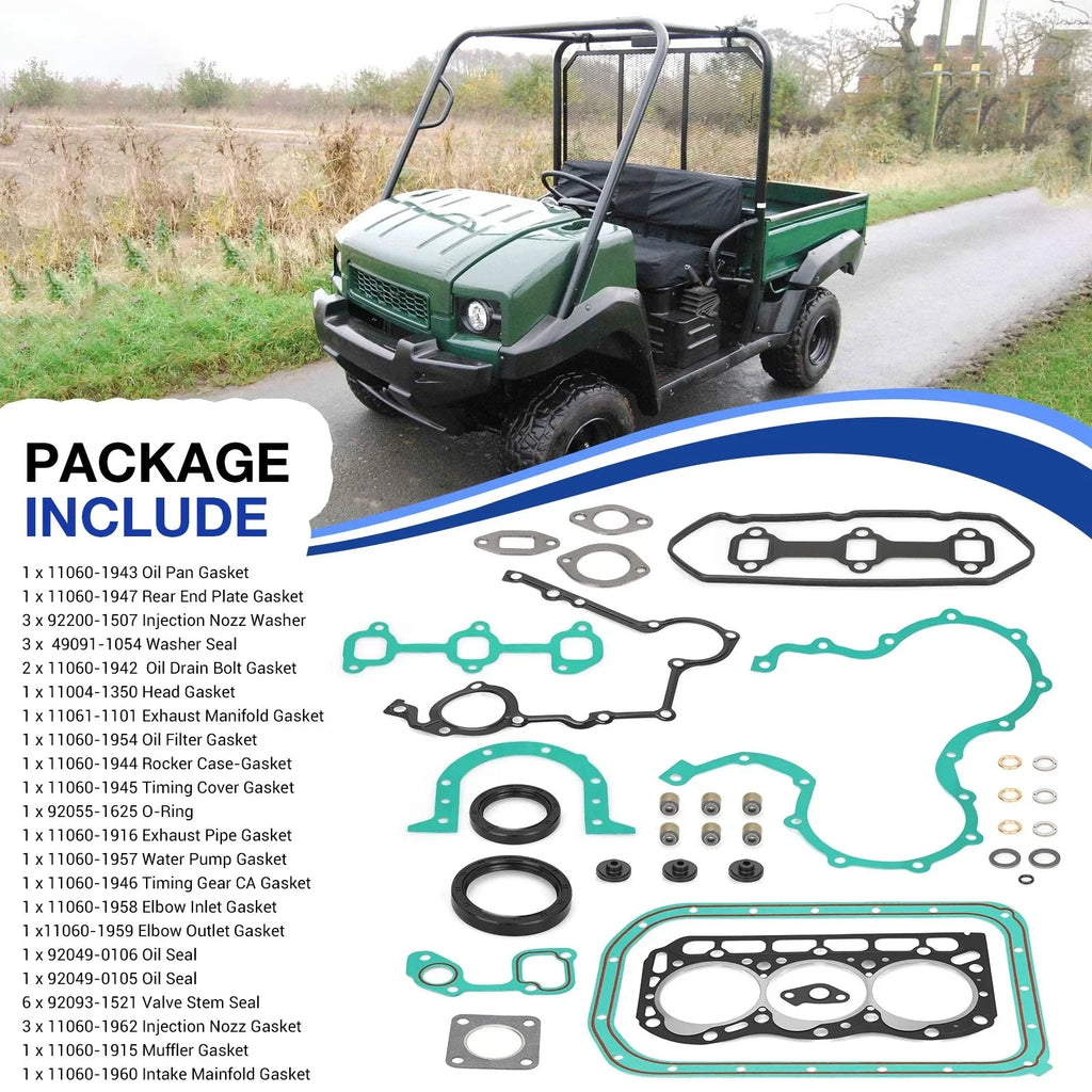 Engine Top End Gasket Rebuild Kit for Kawasaki Mule 2510 (2000–2002)