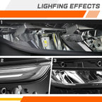 Set of 2 Clear Corner Smoked Headlights for Ford Windstar (1999–2003)