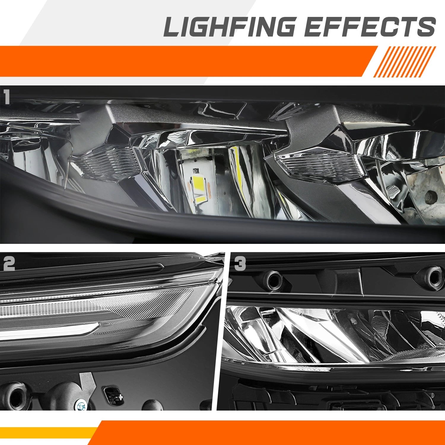 Set of 2 Clear Corner Smoked Headlights for Ford Windstar (1999–2003)