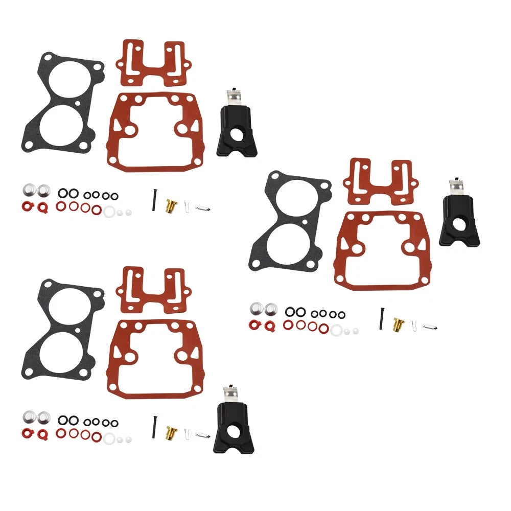 3 Pcs Carburetor Rebuild Kit for Johnson Evinrude V6 (150–200 HP)