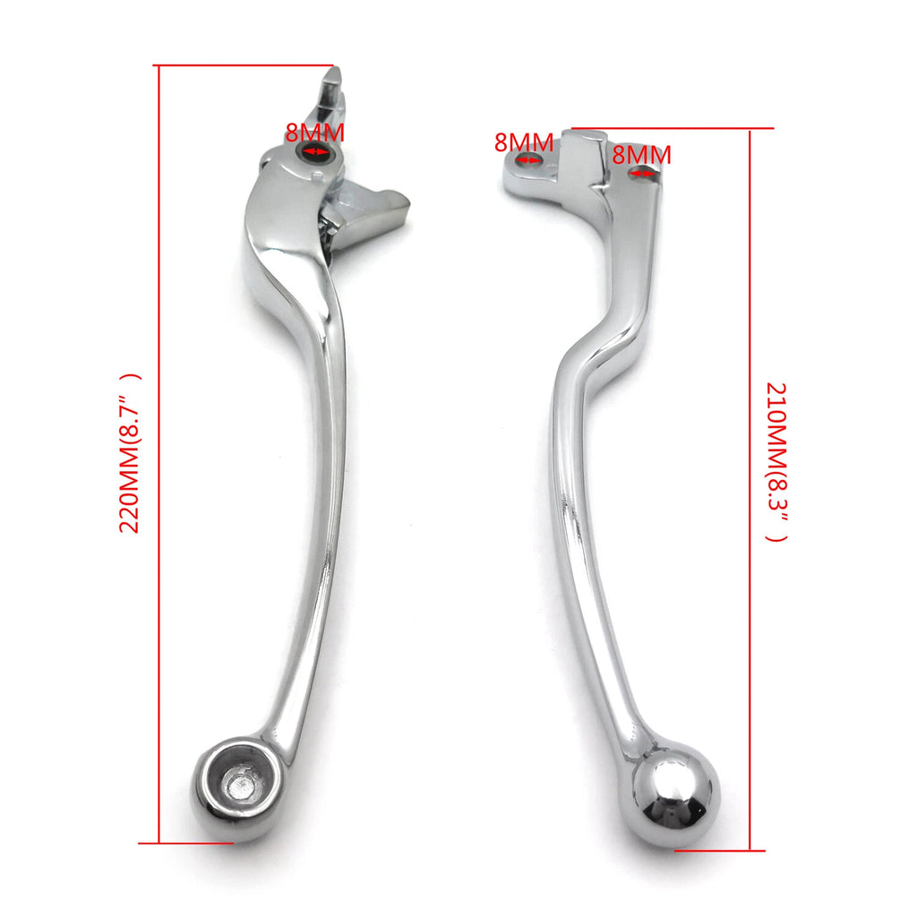 Chrome Brake Clutch Levers for Suzuki GSR600 (2006–2011) TL1000S (1997–2001)