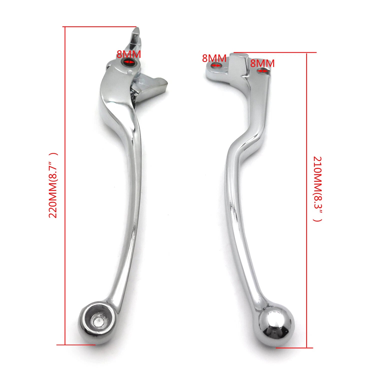 Chrome Brake Clutch Levers for Suzuki GSR600 (2006–2011) TL1000S (1997–2001)