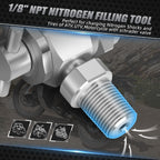 1x 1/8" NPT Nitrogen Filling Valve No Loss Air Chuck for Motorcycle ATV UTV