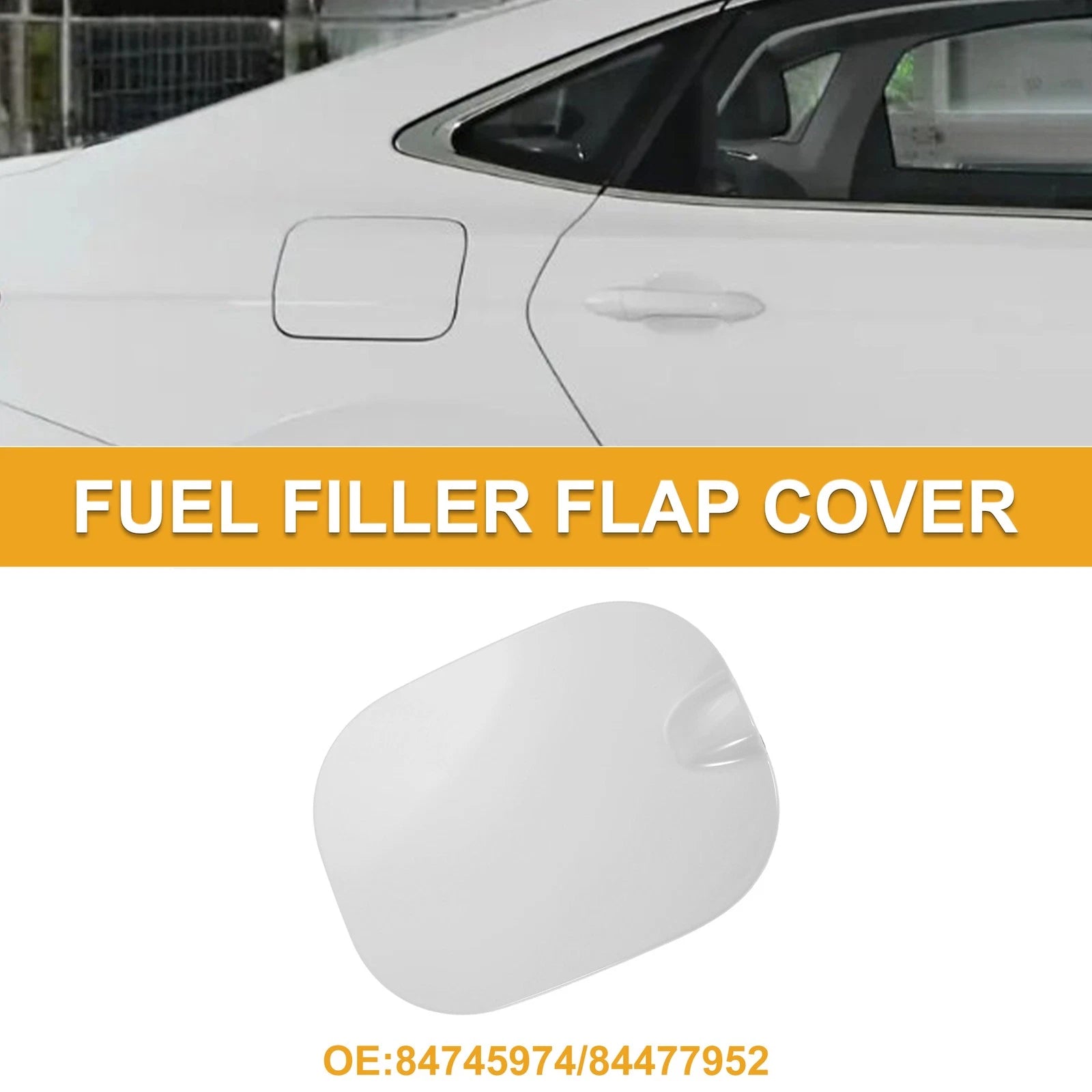 Fuel Tank Door Cap for Chevrolet Silverado 1500 (2019–2025) No. 84745974 White ABS