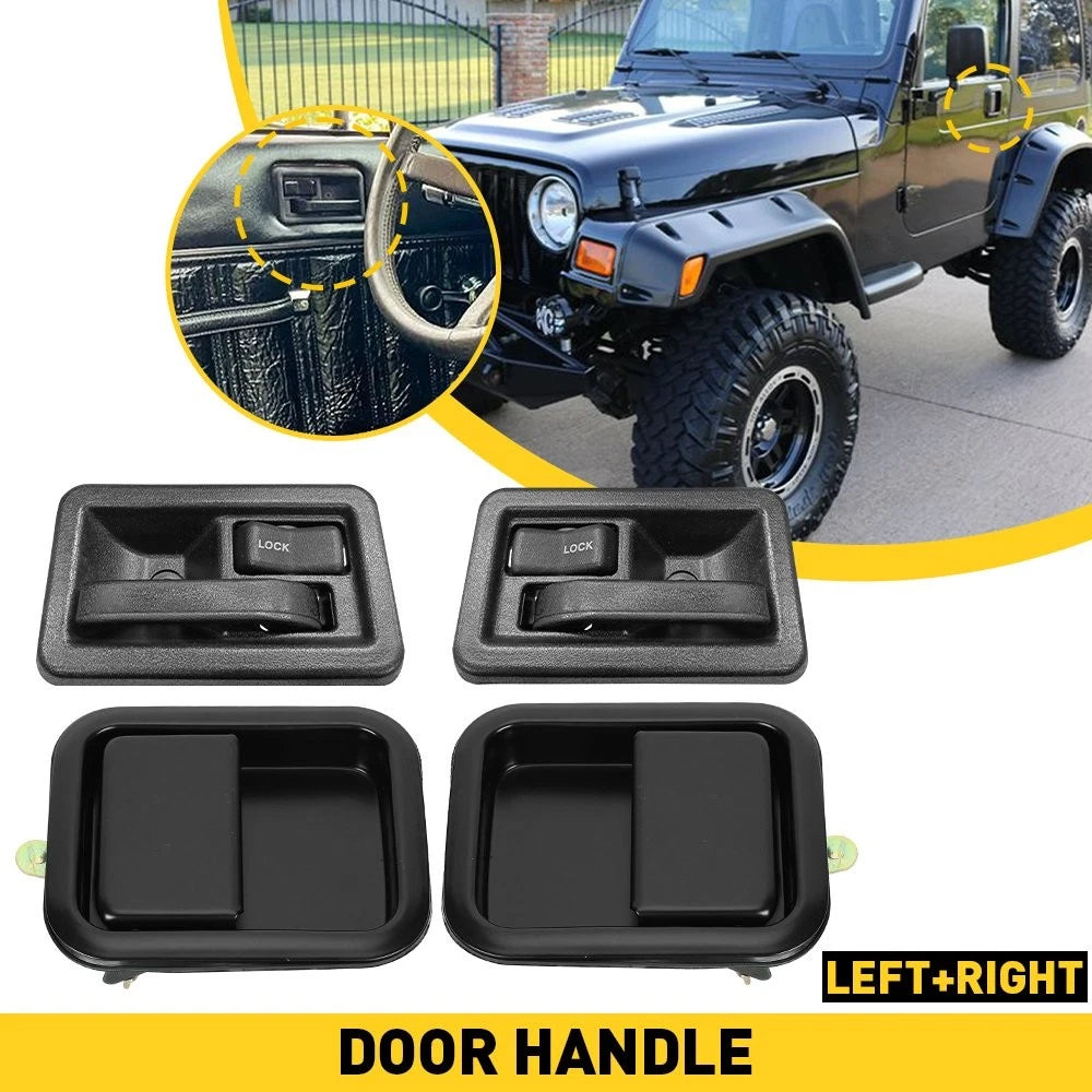 Set of 4 Door Handle Kit for Jeep Wrangler (1991–2004)
