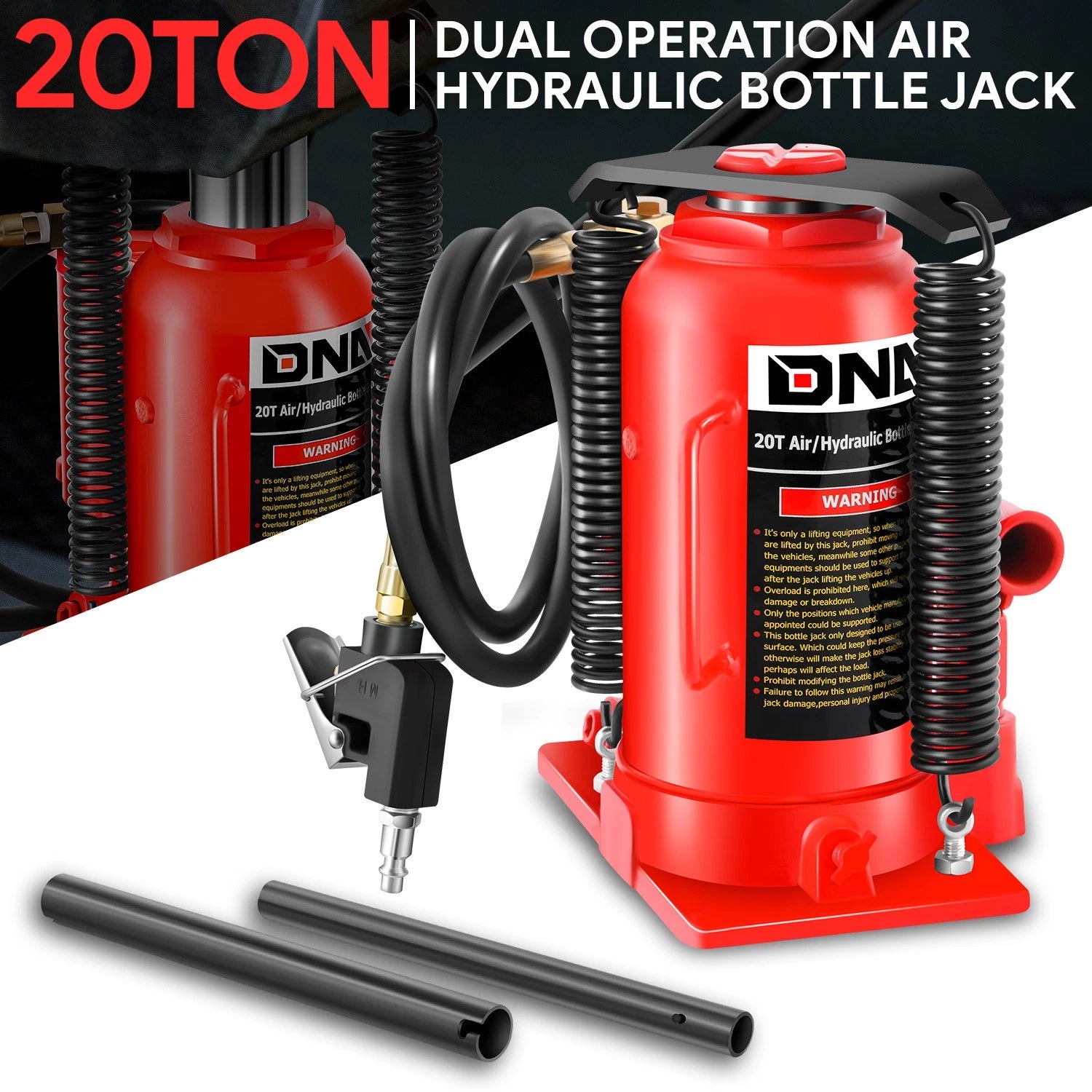 20 Ton Air Hydraulic Bottle Jack for Auto Truck (4000 lb)