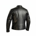 Women's Twin Stripes Leather Jacket for BMW Motorrad (Black & White)