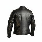 Women's Twin Stripes Leather Jacket for BMW Motorrad (Black & White)