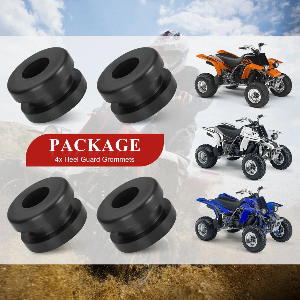 4 x Rubber Heel Guard Grommets for Yamaha Warrior Banshee Blaster (1987–2006)