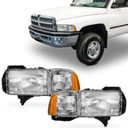 Pair Headlights for Dodge Ram 1500 2500 3500 (1994–2002)