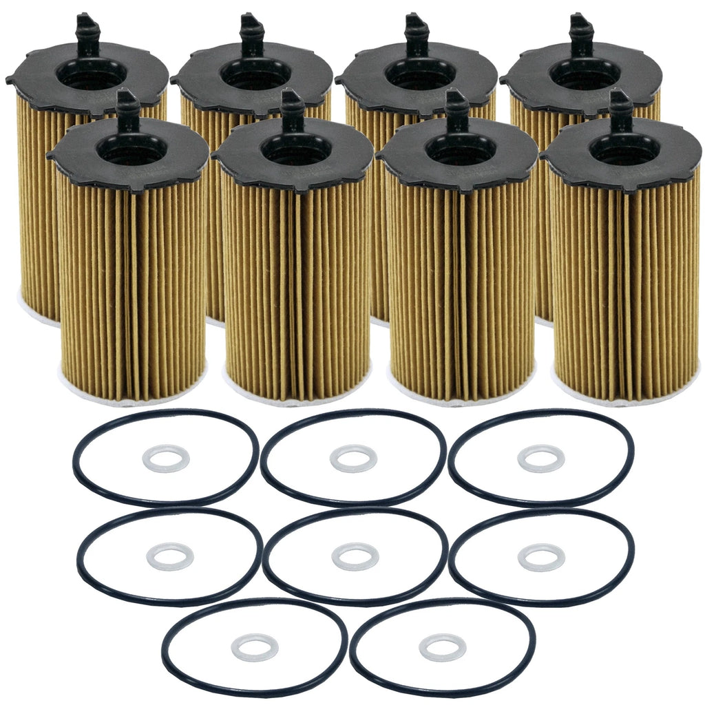 Set of 8 Engine Oil Filters for Hyundai Kia V6 (StdAsp GAS)