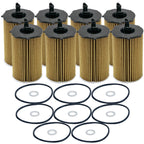 Set of 8 Engine Oil Filters for Hyundai Kia V6 (StdAsp GAS)
