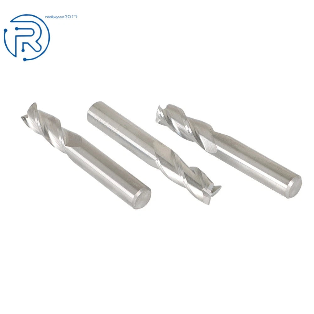 3-Pack 3/8" 3 Flute Carbide End Mill for