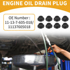 8 Pcs Oil Drain Plug Pan Thread Repair No.11137605018 for BMW 228i (2014–2018)