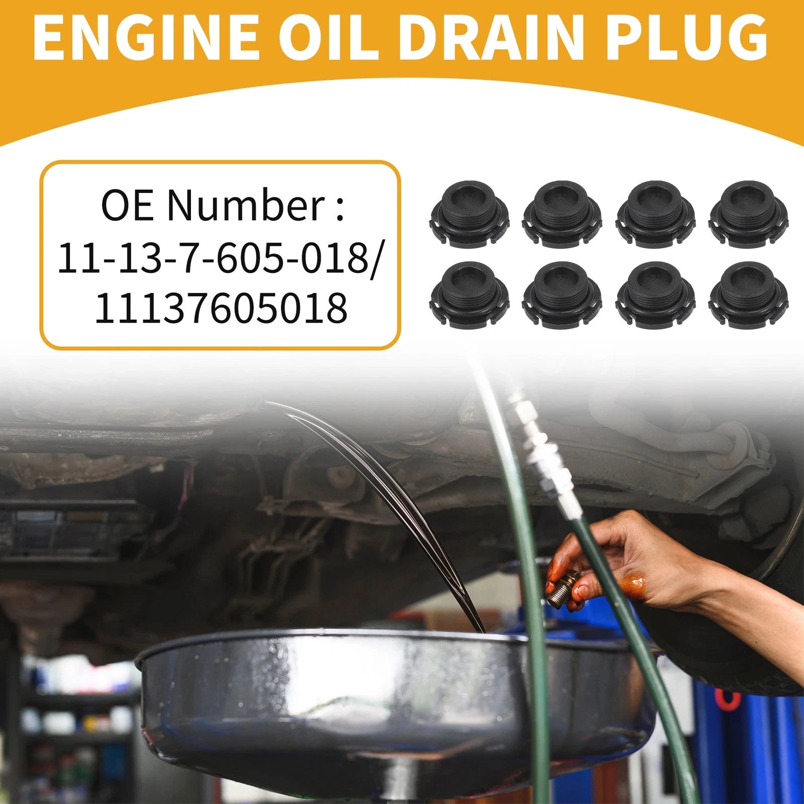 8 Pcs Oil Drain Plug Pan Thread Repair No.11137605018 for BMW 228i (2014–2018)