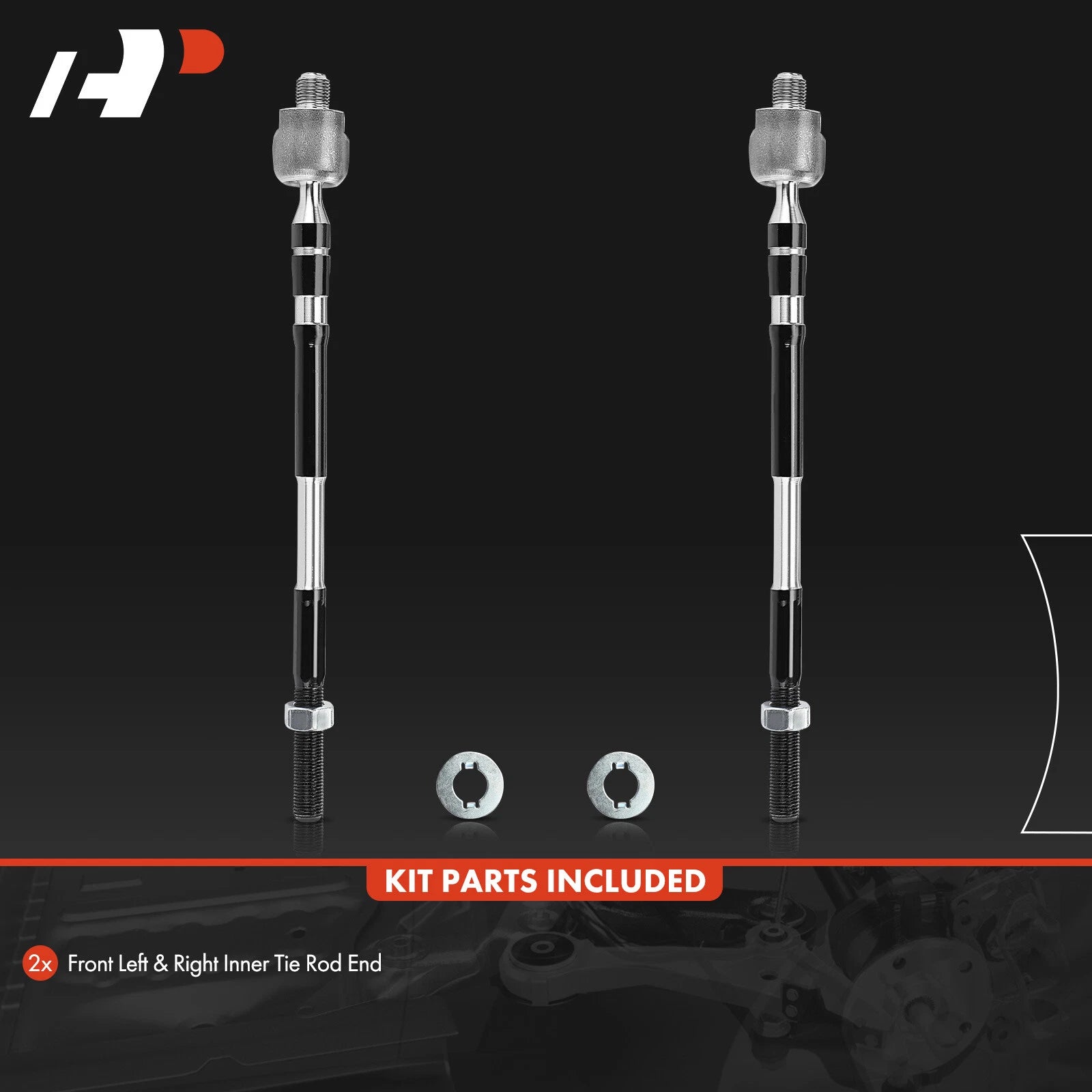 2X Front Inner Tie Rod Ends for Subaru Forester (2014-2018) Impreza (2017-2019)